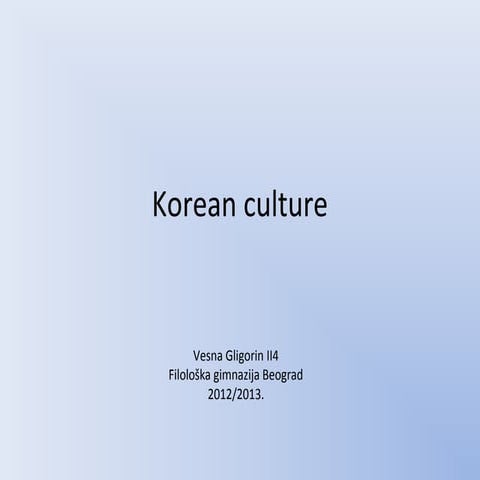 Korean culture