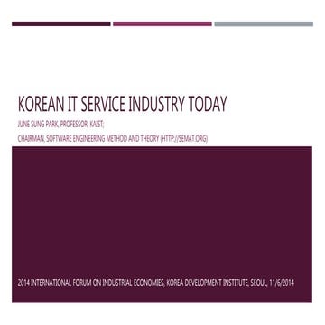 Korean IT Service Industry Today