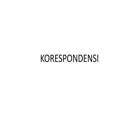 Korespondensi
