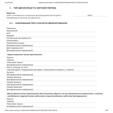 Декларация А.Корнацкого, 2017