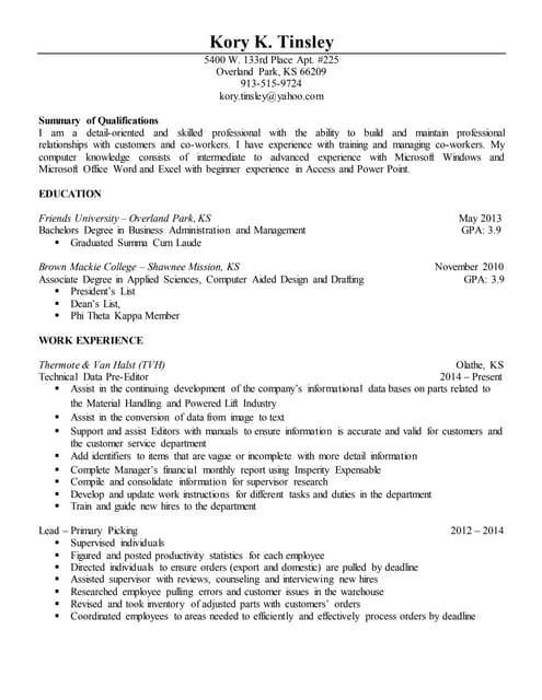Jordan Williams, Resume | ODT
