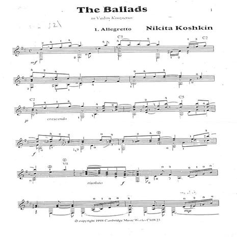 Koshkin The ballads