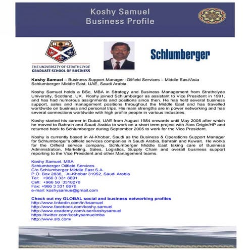 Koshy samuel profile   2014