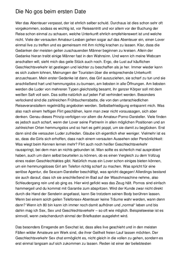 No gos beim kennenlernen