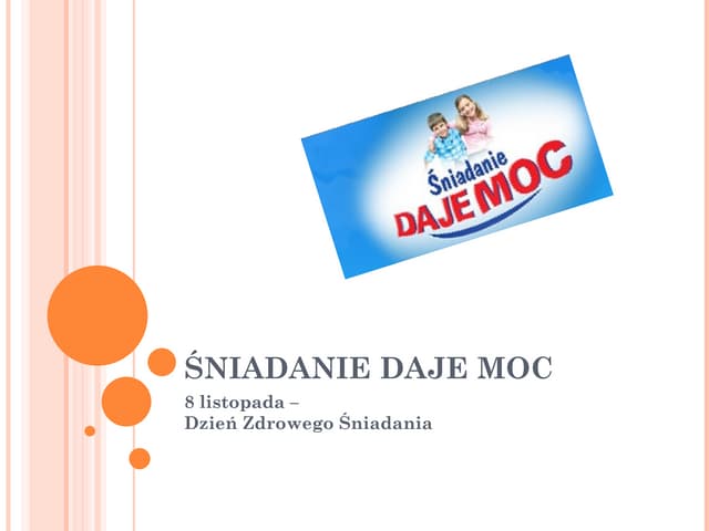 Śniadanie daje moc