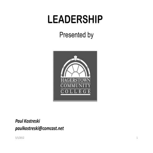 Leadership by Paul Kostreski   