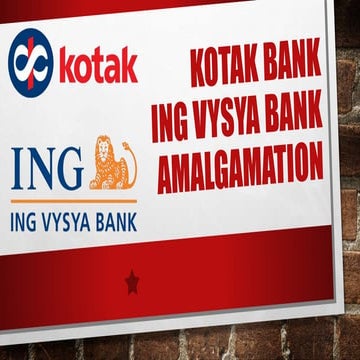 Kotak Bank vs ING vyasya- amalgamation (merger)