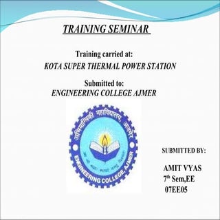 Kota super thermal power plant seminar