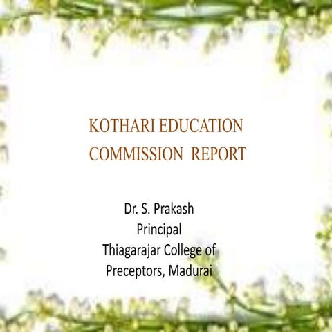KOTHARI EDUCATION COMMISSION 