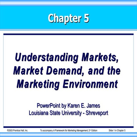 Understanding Markets, Market Demand, and the Marketing Environment