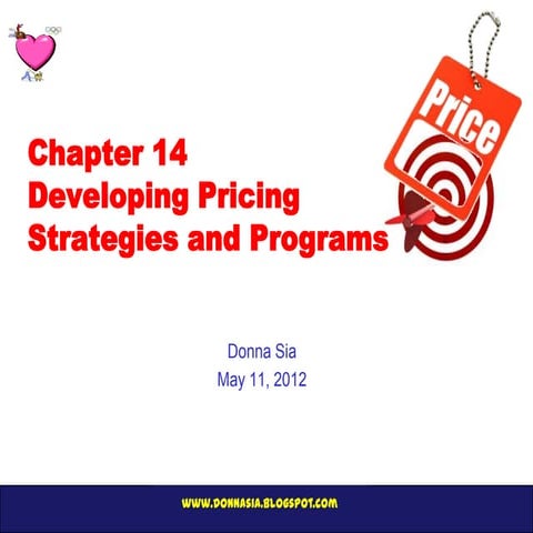 Kotler Chapter 14Developing PricingStrategies and Programs