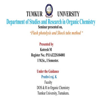 Flash photolysis and Shock tube method 