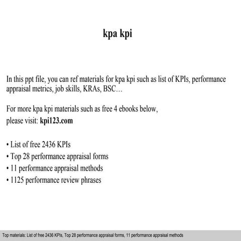 Kpa kpi | PPT