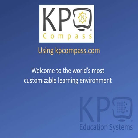 KP Compass Teacher Training Slides | PPTX