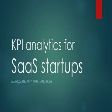 KPI analytics for saas startups