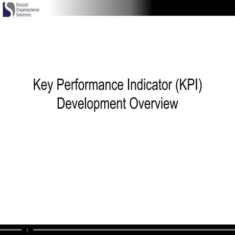 KPI Development Overview