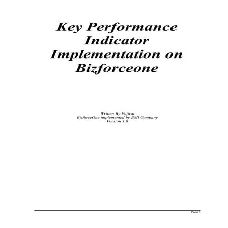 Kpi handbook implementation on bizforce one