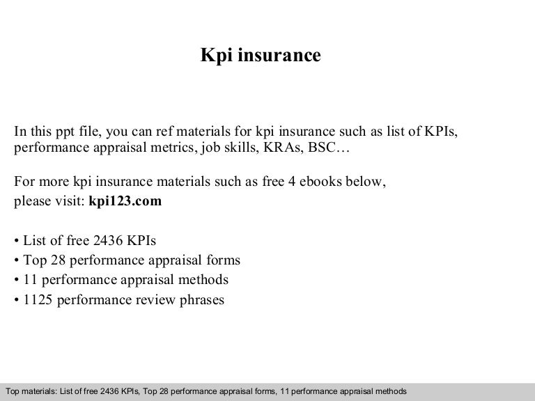 Kpi insurance