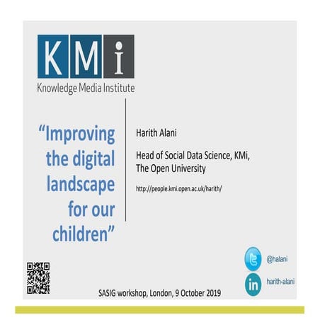 SASIG Workshop on “Improving the digital landscape for our children”