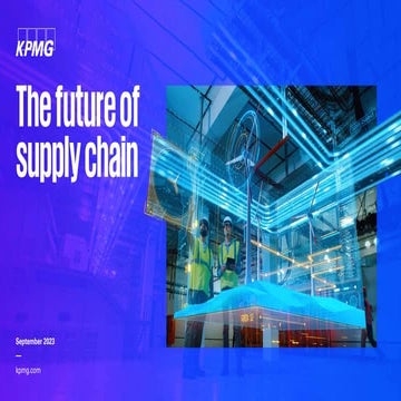 KPMG – Future of Supply Chain | ESG, Technology & Risk Strategies for 2030