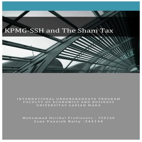 KPMG-SSH and The Sham Tax (Indonesia)