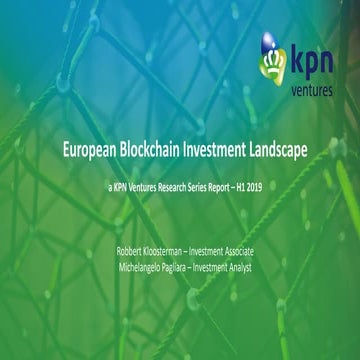 KPN Ventures Research Series: European Blockchain Investment Landscape