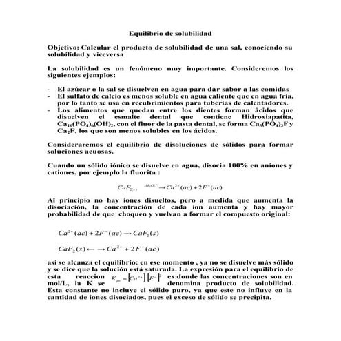 Kps (Calculo de la solubilidad)