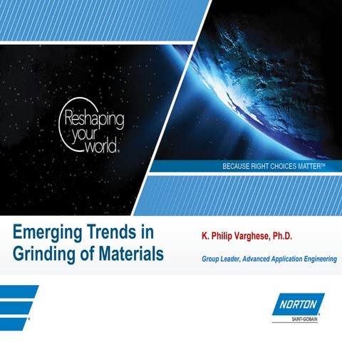 Emerging Trends in Grinding of Materials