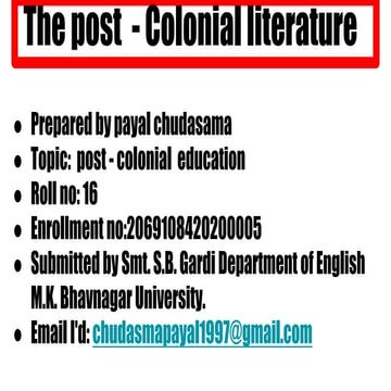 The post _colonial___literature__ppt1_