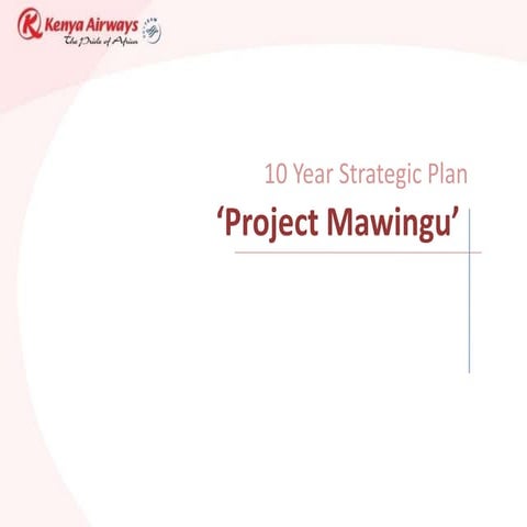 KENYA AIRWAYS 10-YEAR STRATEGY