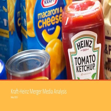 Kraft-Heinz Merger Media Analysis