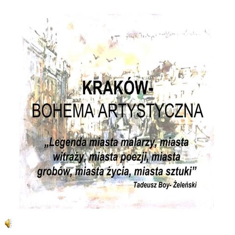 Krakowska bohema artystyczna