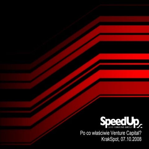 KrakSpot#2: Po co właściwie Venture Capital?  - Zbigniew Krzewiński