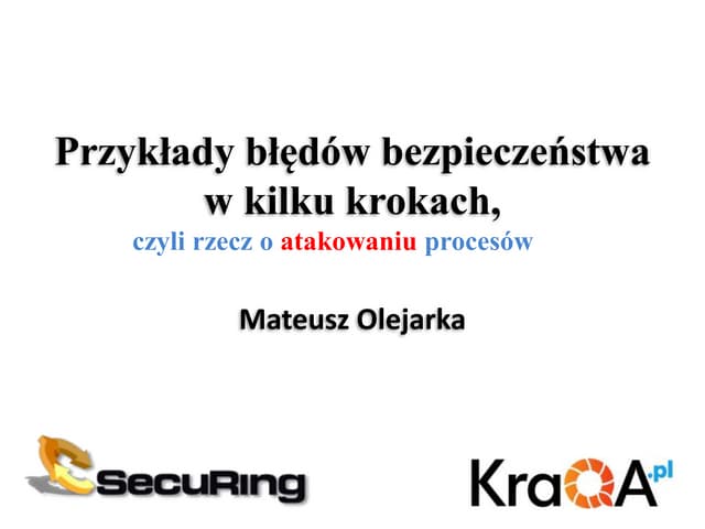 MAteusz Olejarka - Testy Bezpieczenstwa 2