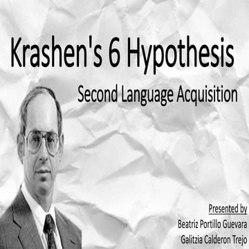 Krashen's 6 hyphotesis