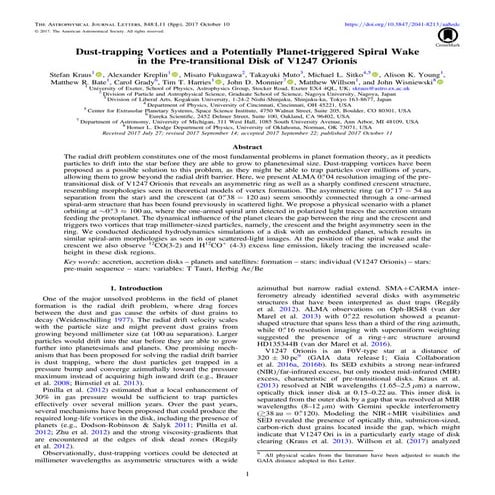 Dust-trapping Vortices and a Potentially Planet-triggered Spiral Wake in the ...