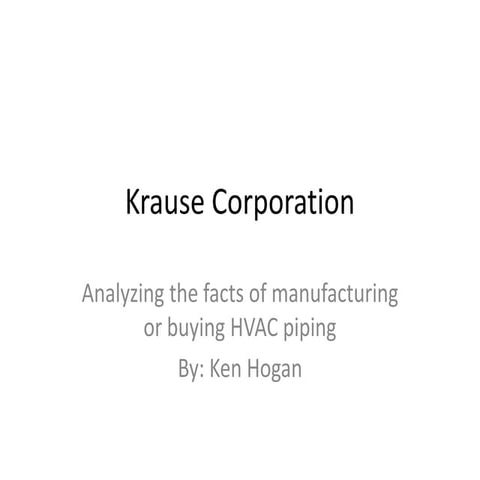 Krause corporation ops4505