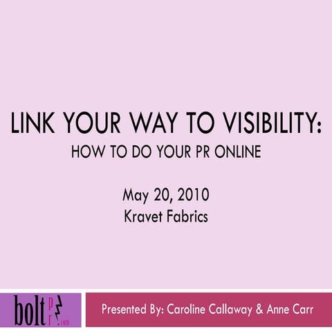 Link Your Way to Visibility: Online PR Basics