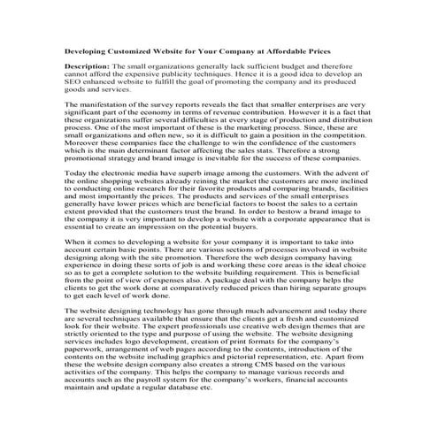 bespoke Web Design | PDF