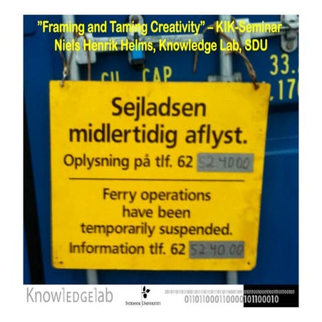 Kreativitet  -  er det et problem