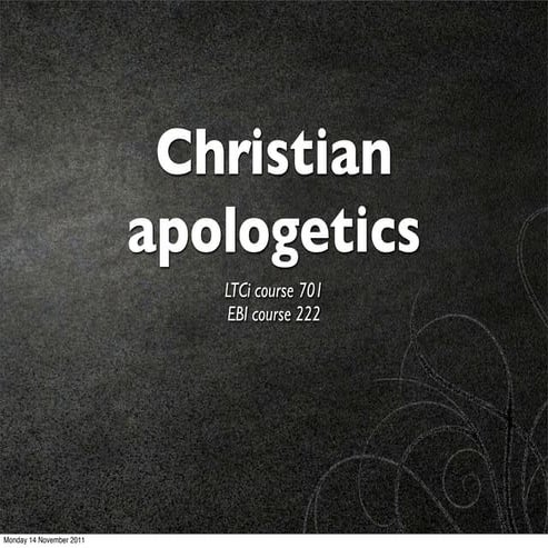 Kreeft 1: Apologetics