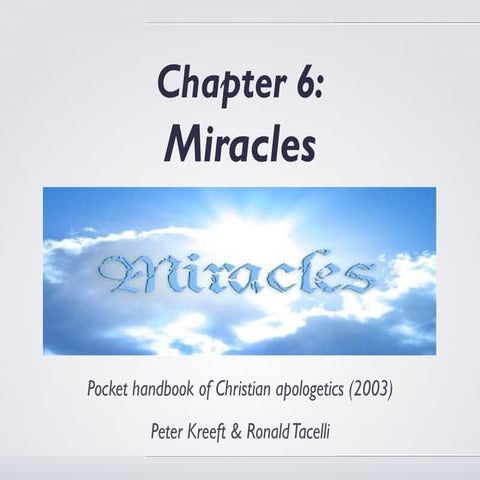 Apologetics: Miracles 2013 | PPT