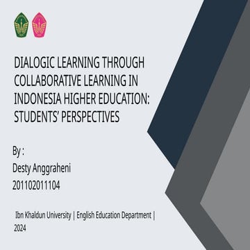 Pemaparan materi Sidang Skripsi Presentasi