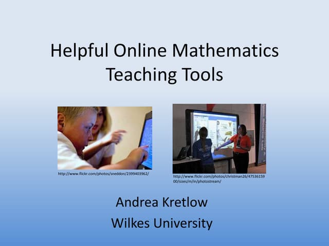 Kretlow Online Presentation