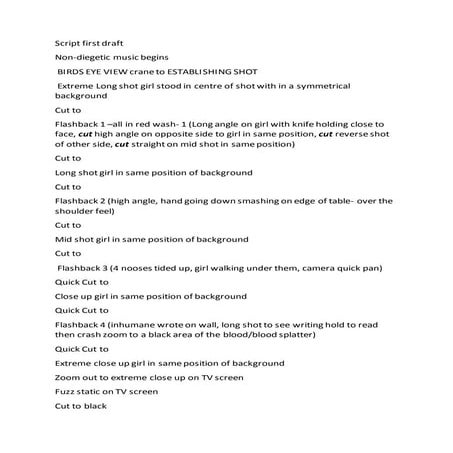 First draft of our short film script | DOCX