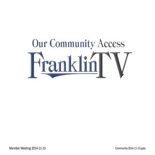 Franklin TV: Community - November 1...