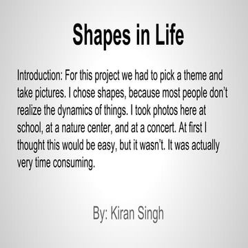 A World Of Shapes | PPT