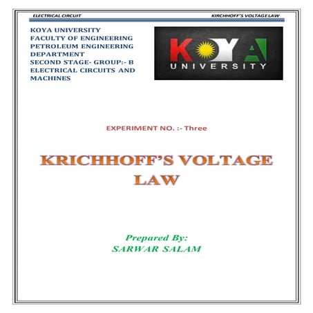 Krichhoff’s voltage law