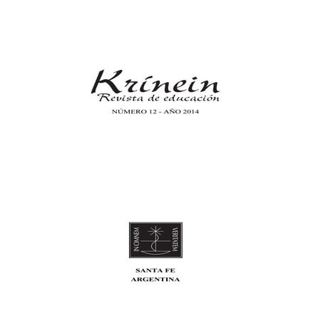 Krinen Nº 12, Revista de Educación, año 2014 | PDF