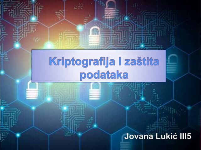 Kriptografija i zaštita podataka